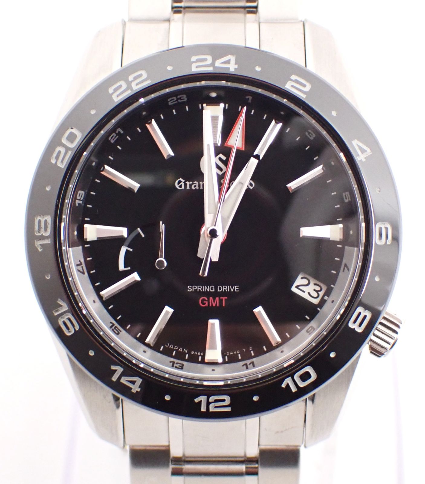磨き済み GRAND SEIKO グランドセイコー スポーツコレクション GMT SBGE253 SS|CE AT ブラック 自動巻 ステンレス セラミック