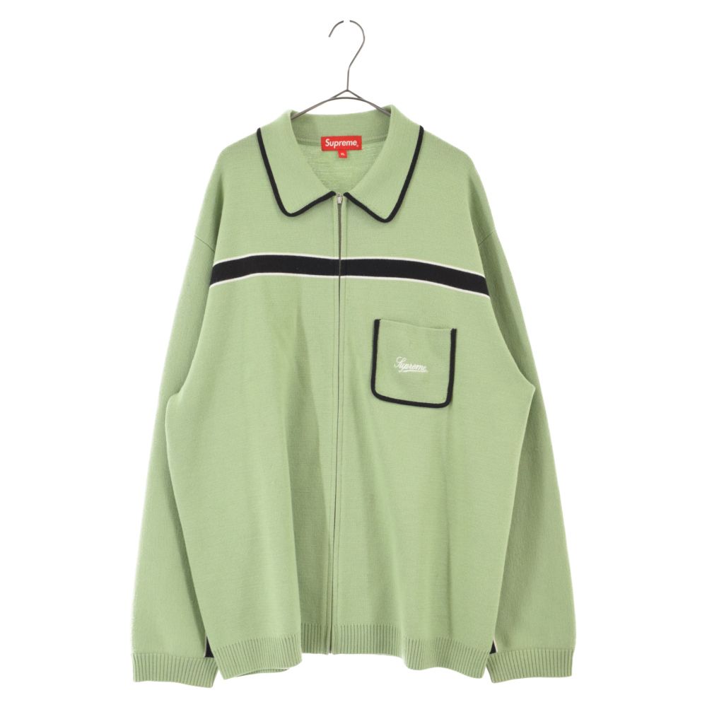 SUPREME (シュプリーム) 21AW Chest Stripe Zip Up Cardigan SUPREME (シュプリーム) 21AW Chest Stripe Zip Up Cardigan