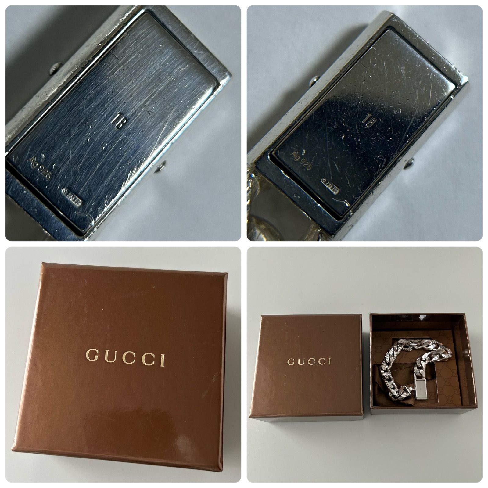 使用感有】グッチ ブレスレット 喜平 ストライプ 925 GUCCI #18 - メルカリ