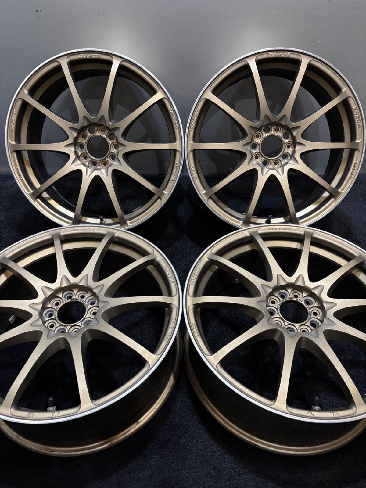 RAYS VOLKRACING CE28NF 18インチ 7.5J 50 100 5H アルミホイール 4本 プリウス 86 BRZ 2-K131