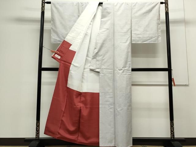 平和屋着物○本場大島紬 白大島 吉祥蔦の葉文 やまと誂製 正絹 逸品 未  