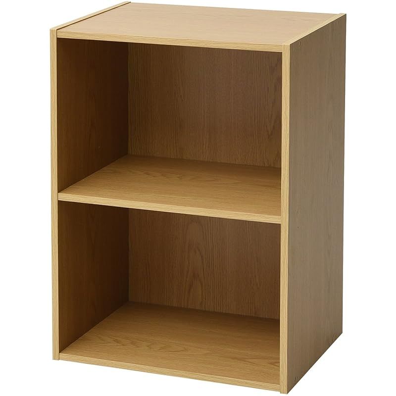 [山善] カラーボックス 2段 【全体耐荷重75】 幅42×奥行29×高さ59cm 組立品 ライトブラウン GCB-2(LBR) 0