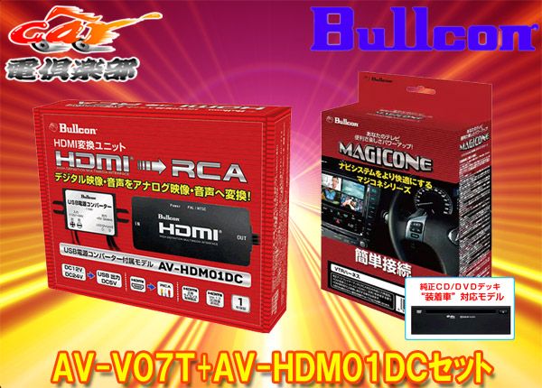 マジコネAV-V07T AV-HDM01DCカローラクロス10系ディスプレイオーディオ CD|DVDデッキ有り車 用HDMI入力追加VTRハーネスセット