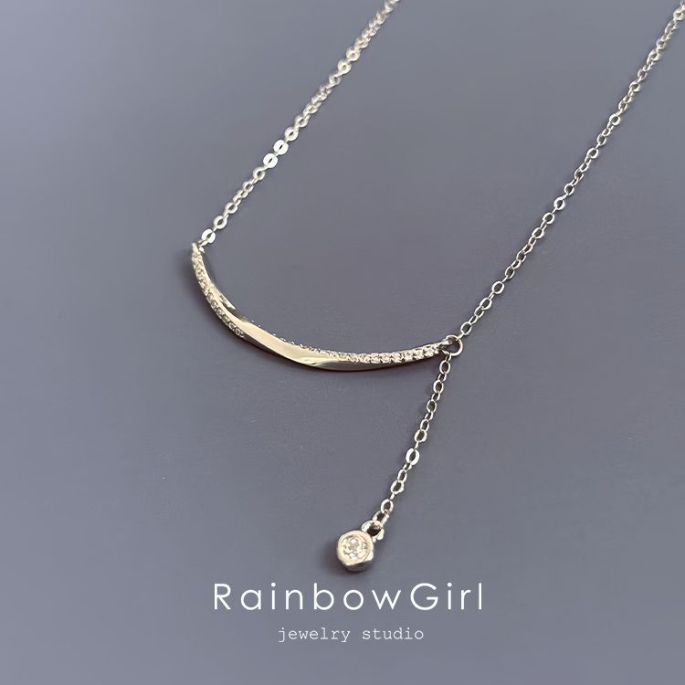 ネックレス レディース バー スマイル ゆれる 上品 エレガント シルバー925 プラチナ仕上げ 人気 女性 ギフト 記念日 誕生日プレゼント クリスマス