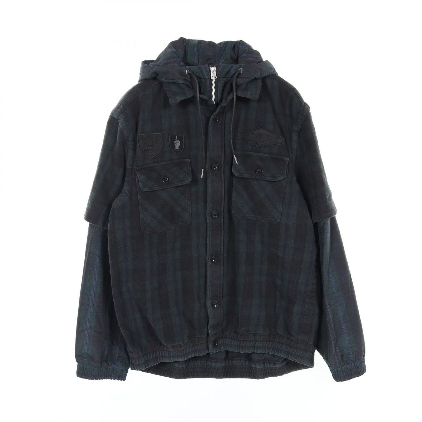 sacai スウェットパーカージャケット　ワンピース風 値下げ！】サカイ(sacai)スウェット×布帛ワンピース （Sacai