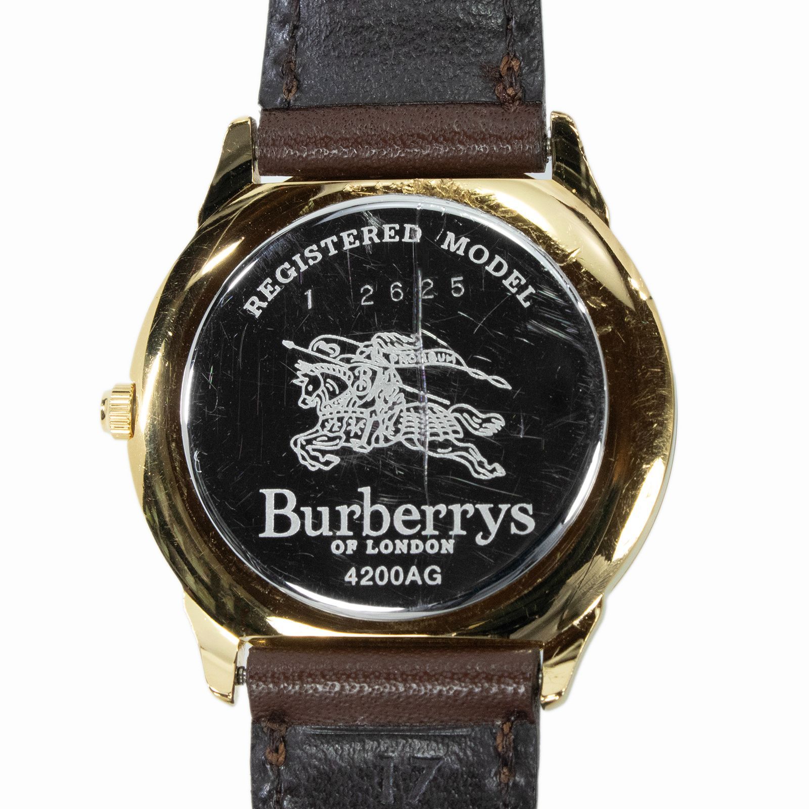 電池交換済】BURBERRY バーバリー 腕時計 ロンドン ゴールド ボーイズ