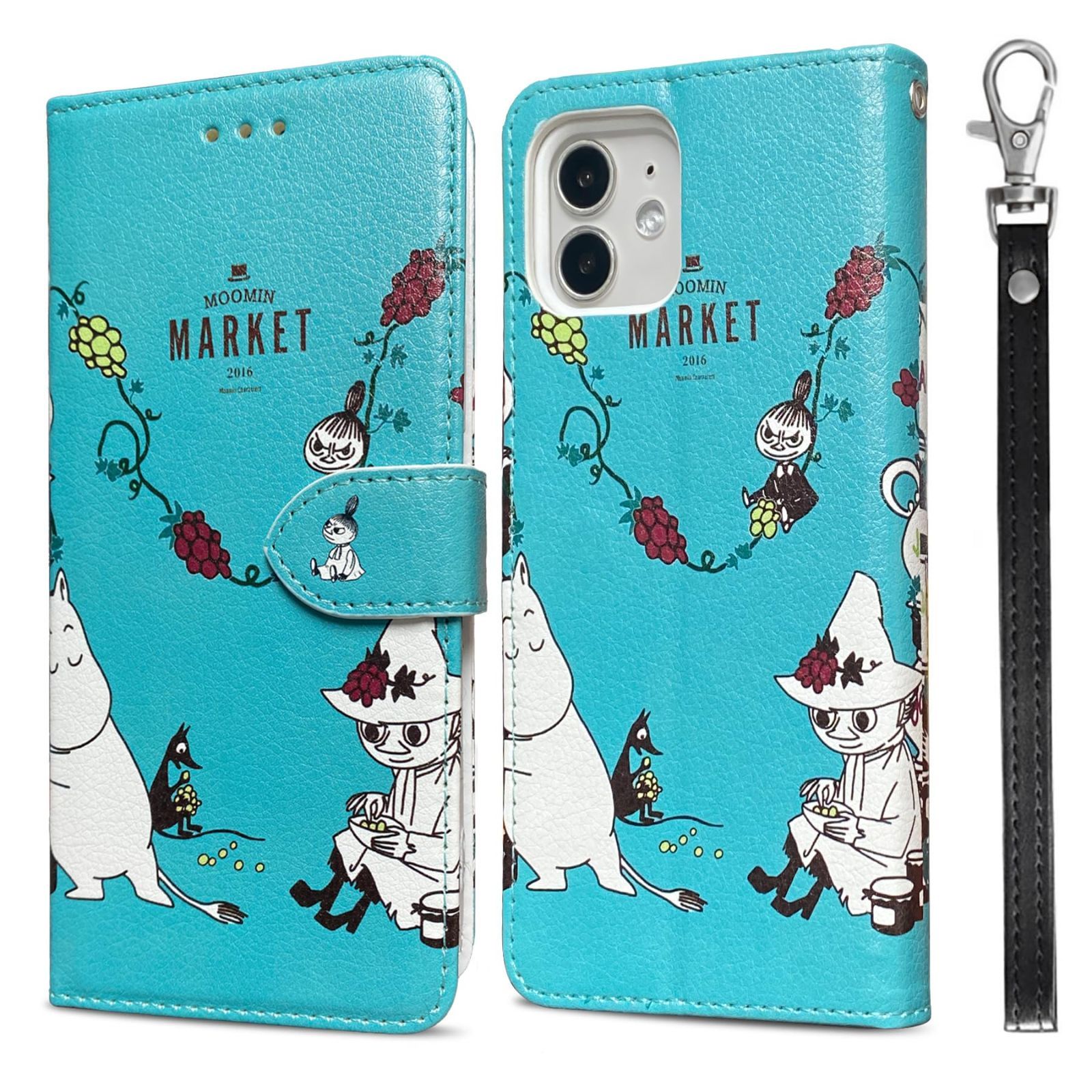 いphone11 ケース 手帳型 かわいい iPhone11ケース手帳型 キャラクター アイフォン11 ケース 手帳型 おしゃれ 可愛い PUレザー 手帳 手帳ケース カード収納 スタンド ハンドストラップ付き (iPhone11 