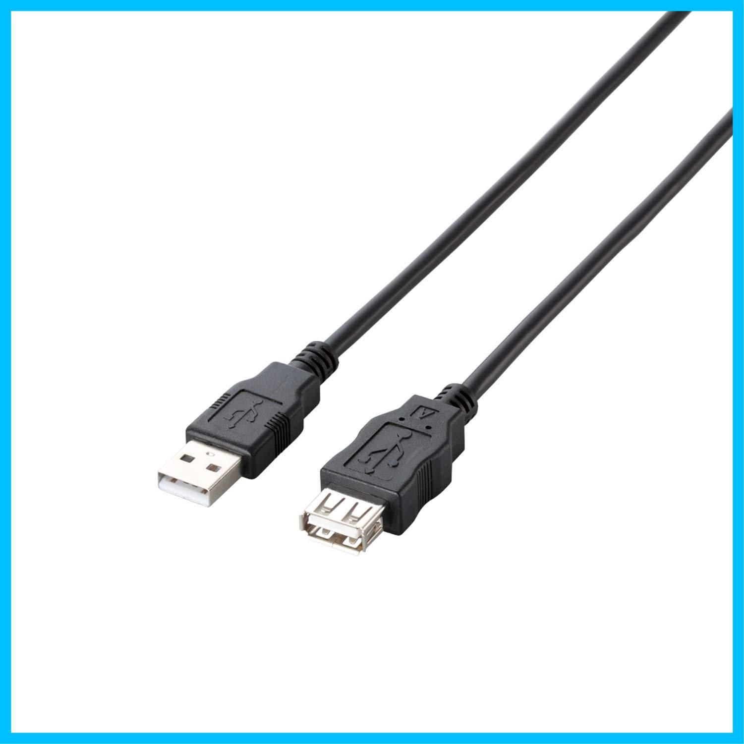 数量限定】Aオス-Aメスタイプ USB2.0 5m エコUSB延長ケーブル ブラック RoHS指令準拠u0026環境配慮パッケージ U2C-JE50BK  エレコム - メルカリ