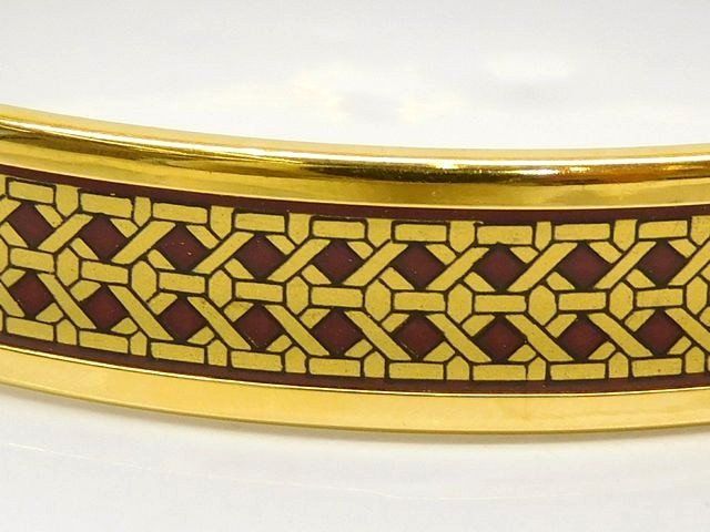美品 HERMES/エルメス □ バングル エマイユ PM ゴールド