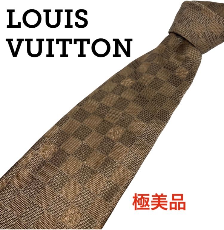 LOUISVUITTON ダミエ ブラウン ネクタイ ルイヴィトン ロゴ LV - メルカリ