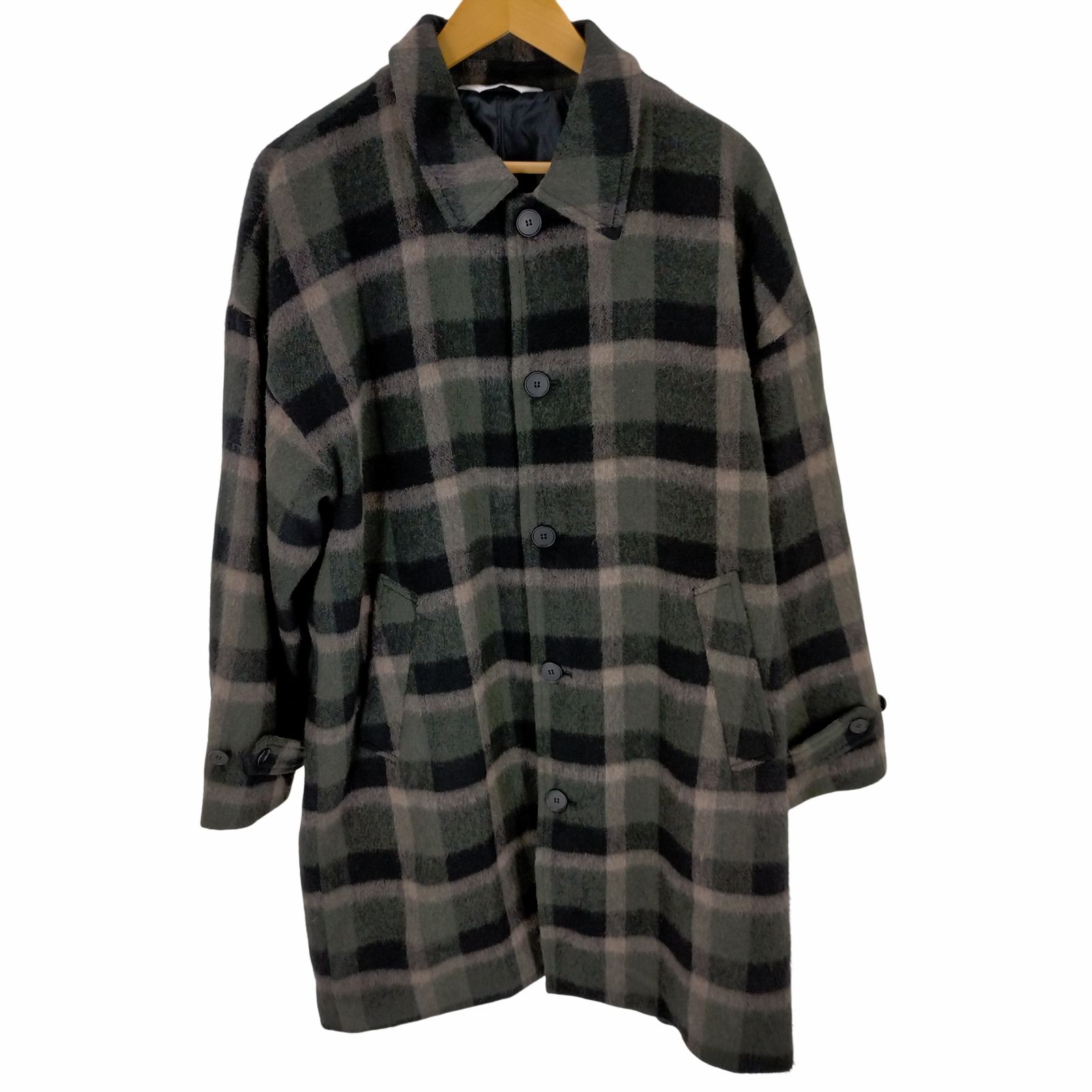 エムエスエムエル MSML WOOL CHECK COAT コート メンズ 表記無 - 古着