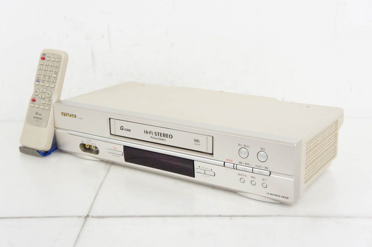 【中古】日立HITACHI ビデオカセットレコーダー VHSビデオデッキ V-F3