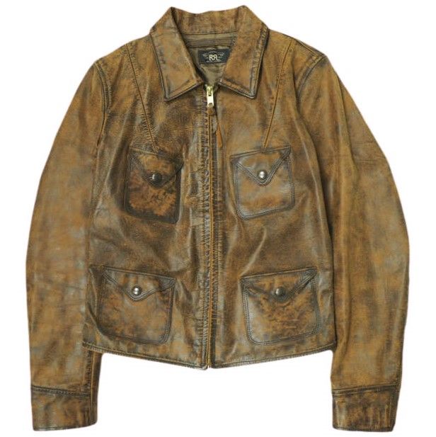 RRL ダブルアールエル フィッテド レザージャケット 282900913001 1 Brown 革ジャン Double RL ライダースジャケット レディース 定価323 400円 アウター lc31922