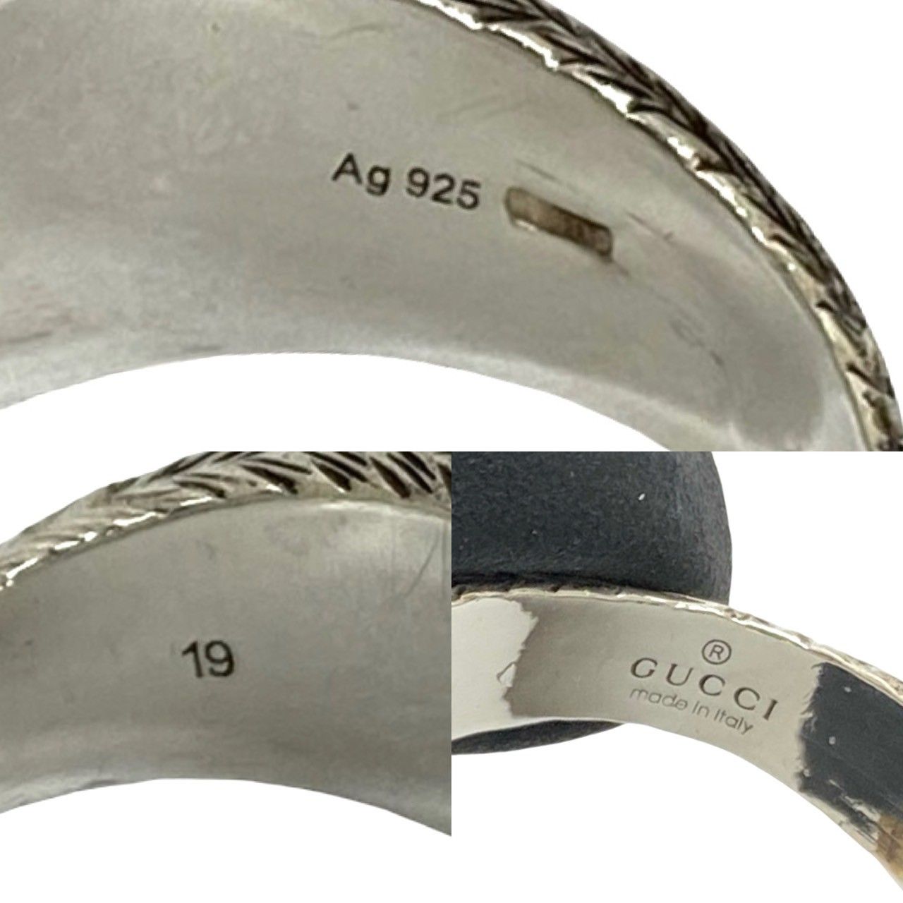 極 美品 GUCCI グッチ インターロックキングG アラベスク リング