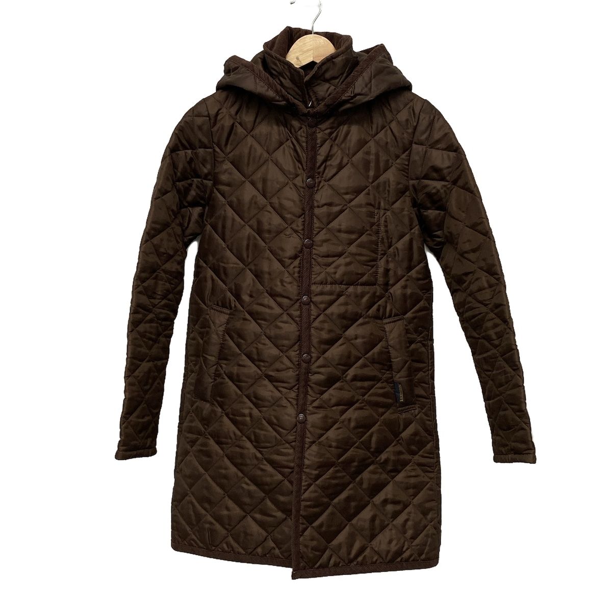 our 中綿キルティングコート チャコールブラウン 中綿キルティング
