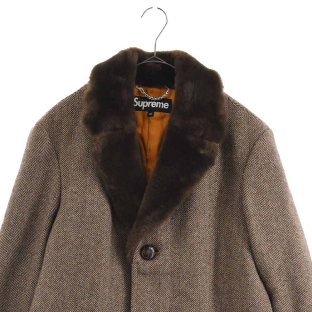 Mサイズ】Supreme Fur Collar Tweed Coat | nate-hospital.com