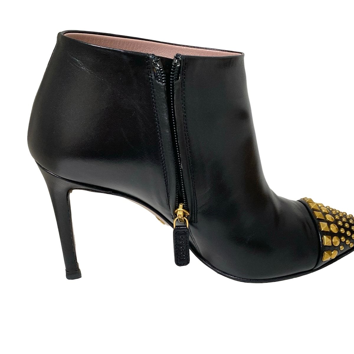 美品　グッチ GUCCI (35) レザーショートブーツ　ホースビット　黒 ホースビット ウィメンズ ブーツブラック レザー | GUCCI公式