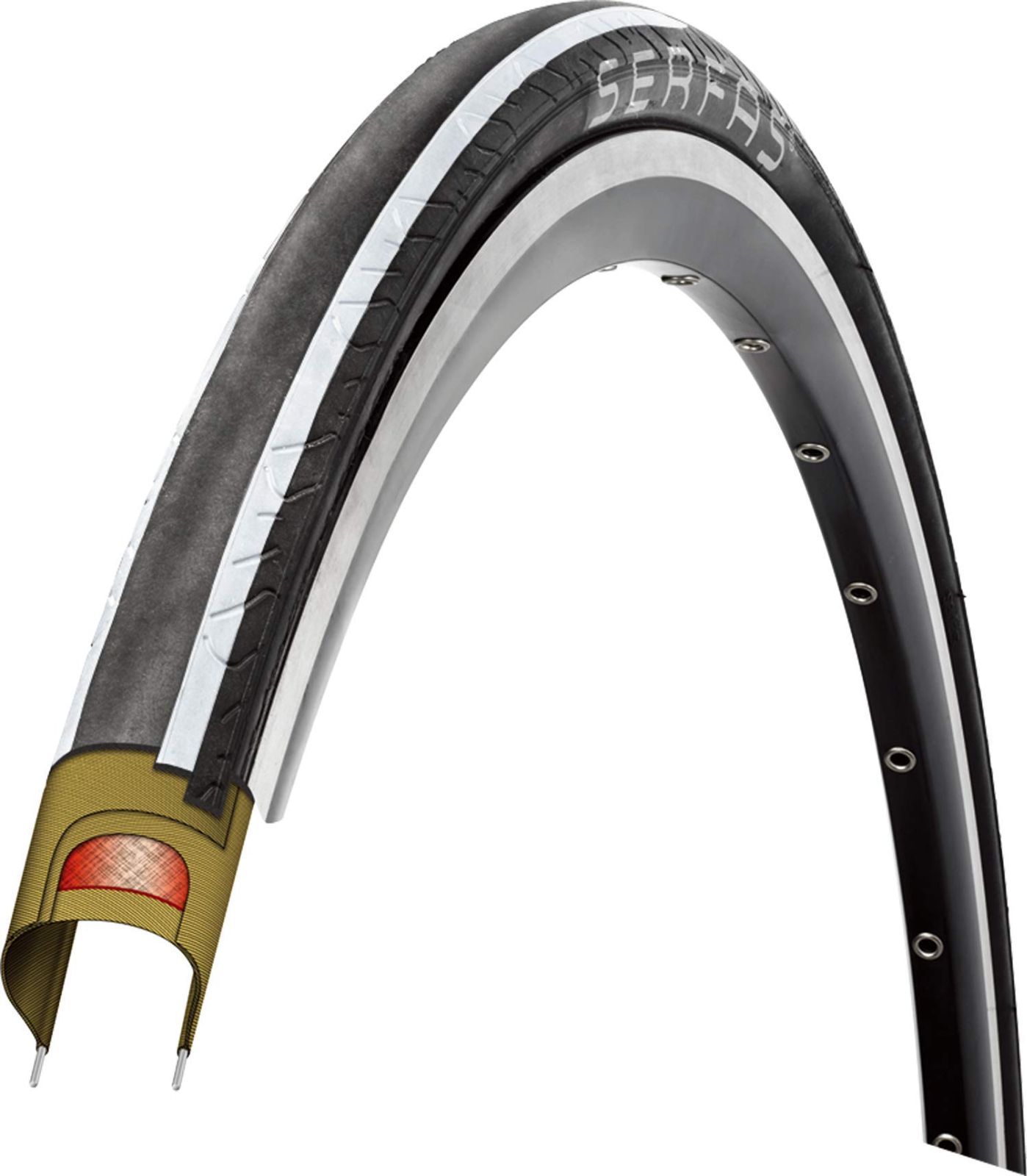 【新着商品】700X25C セカ ロードバイク/クロスバイク用タイヤ SERFAS(サーファス)