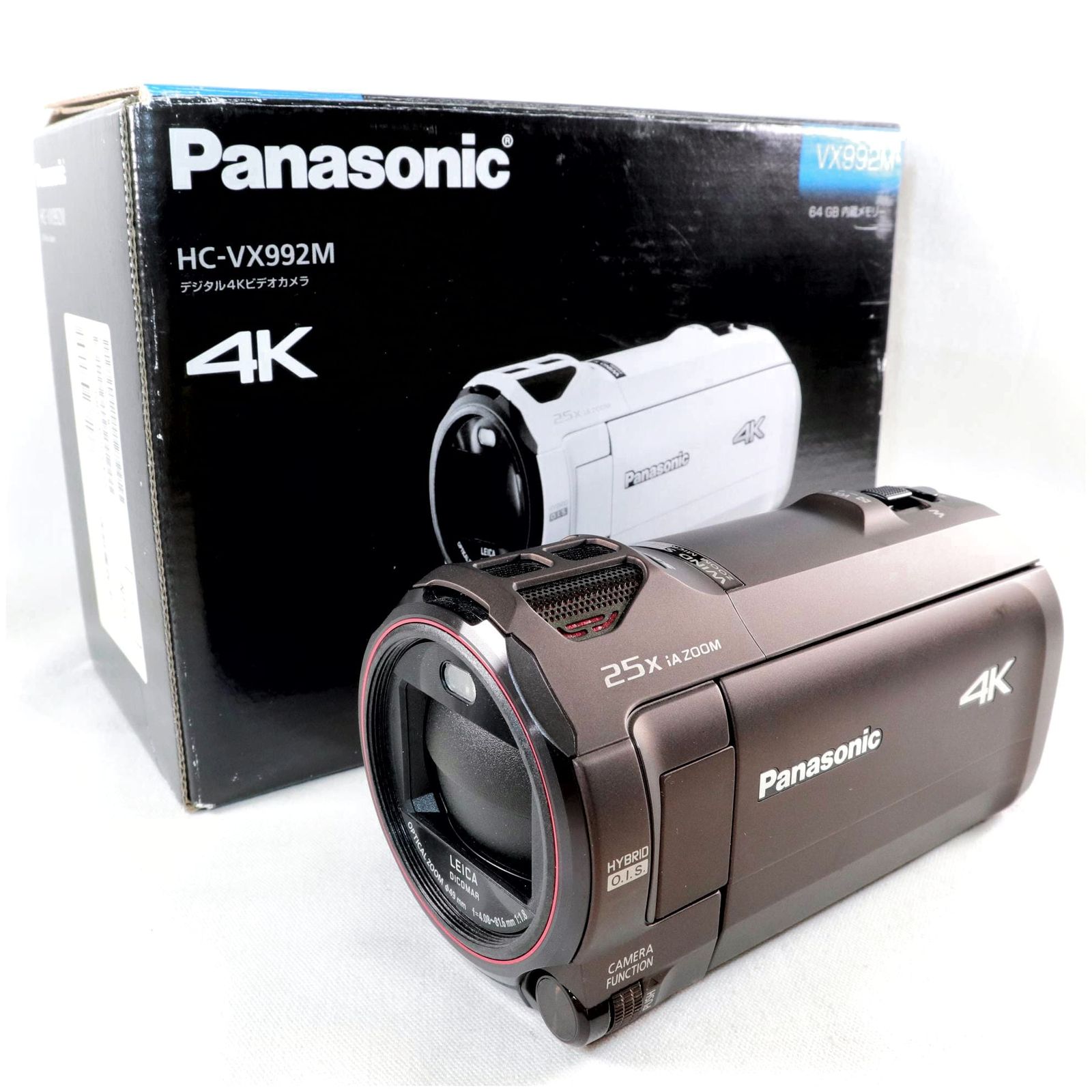 Panasonic HC-VX992M 4Kビデオカメラ 本体と付属品
