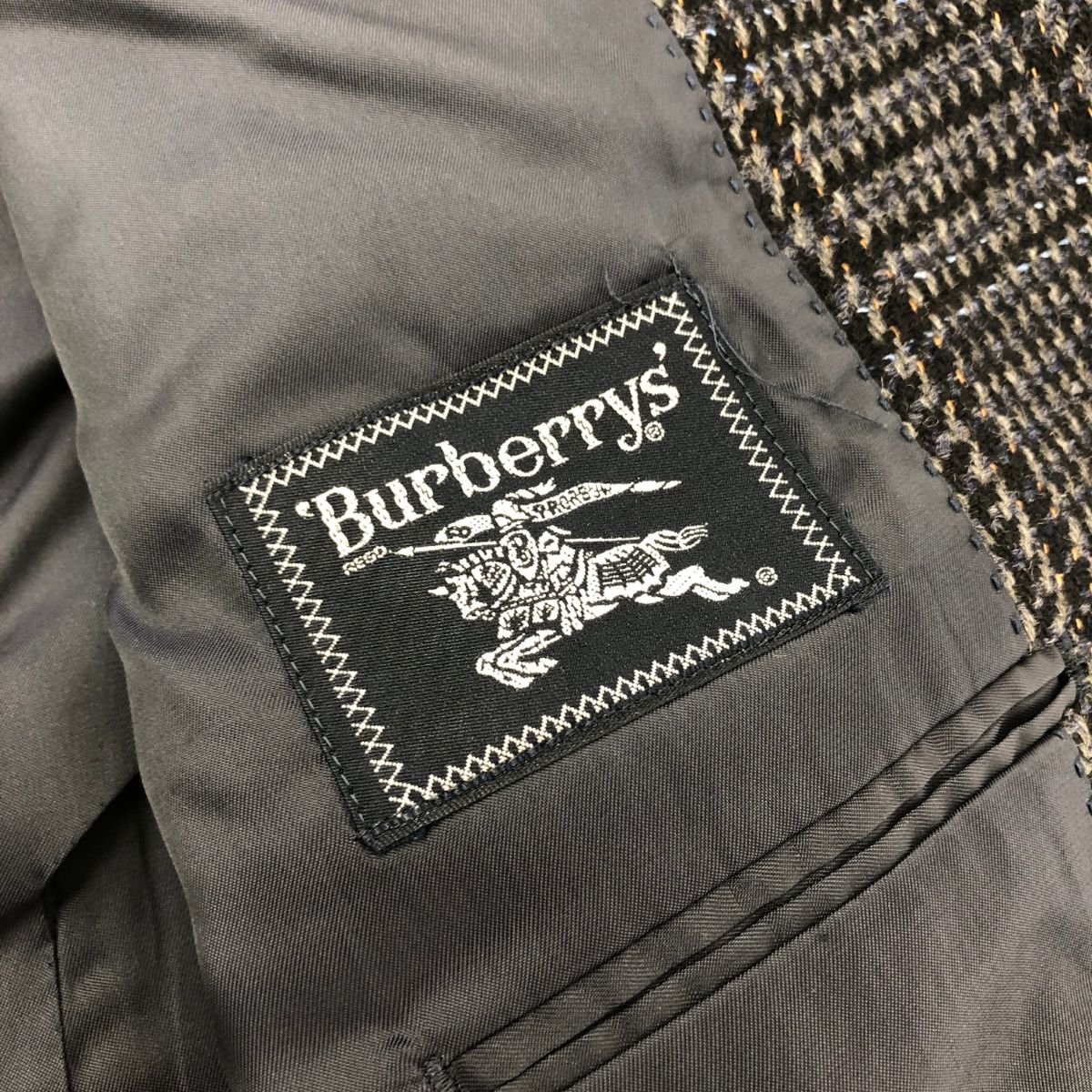 Burberry's バーバリーズ 2Bツイード ジャケット ブラック