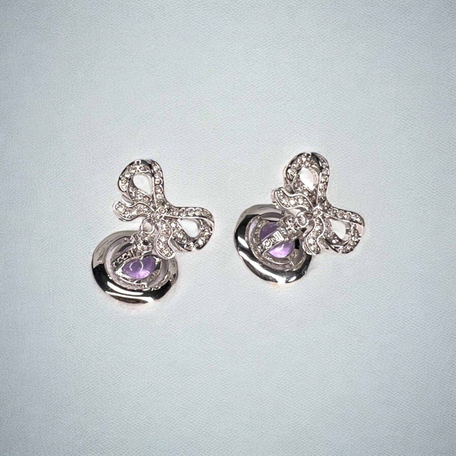 ヴィヴィアンウエストウッド　ドロップリボン　ピアス　ピンク　スモールオーブ ヴィヴィアンウエストウッド VivienneWestwood ドロップリボン