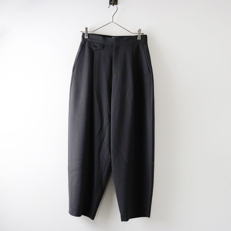 ♥ 2025SS イエナ ラ ブクール IENA LA BOUCLE カーブボリュームパンツ 38｜チャコールグレー ボトムス 2400014608151