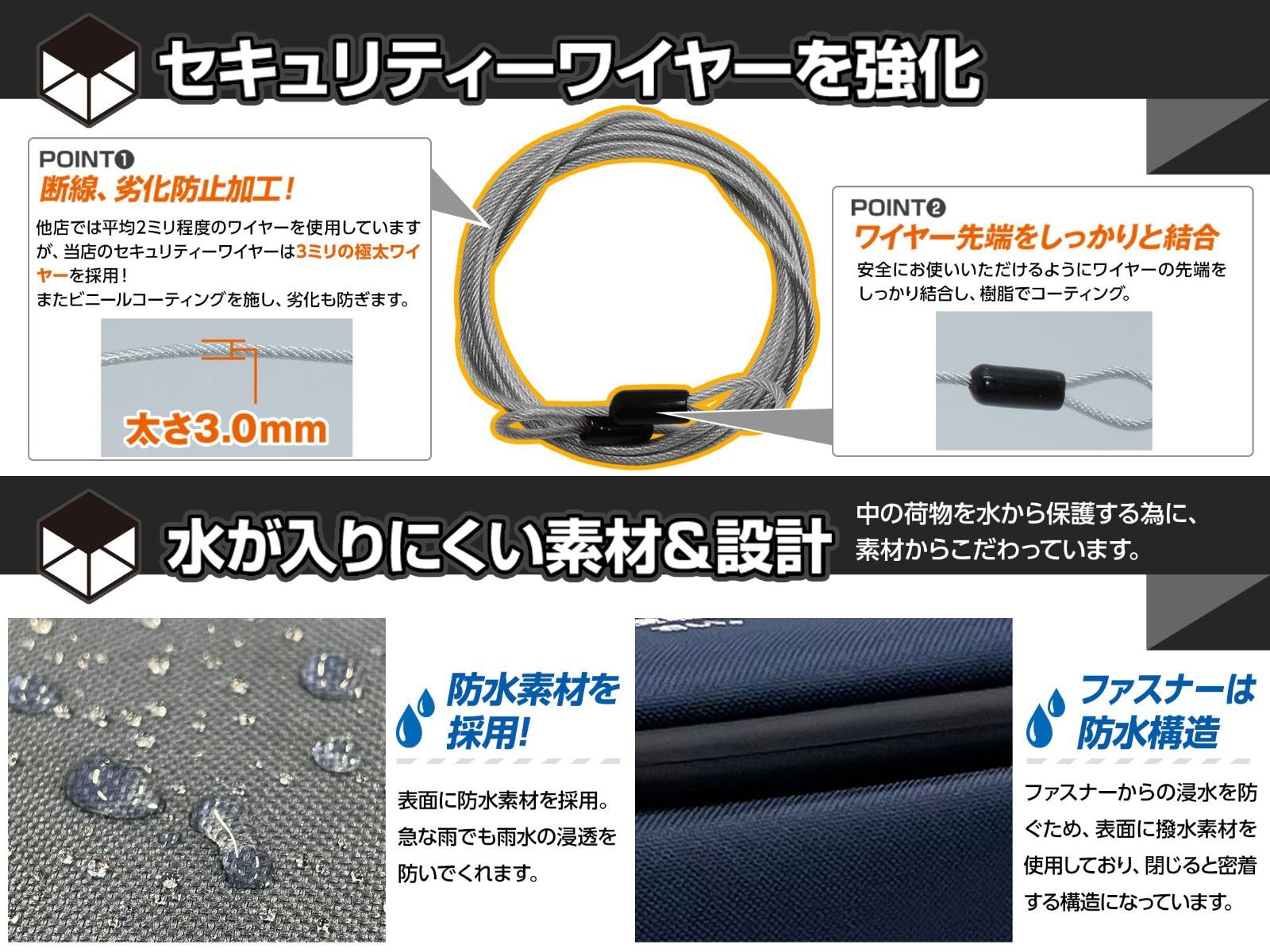 ワイヤー付き