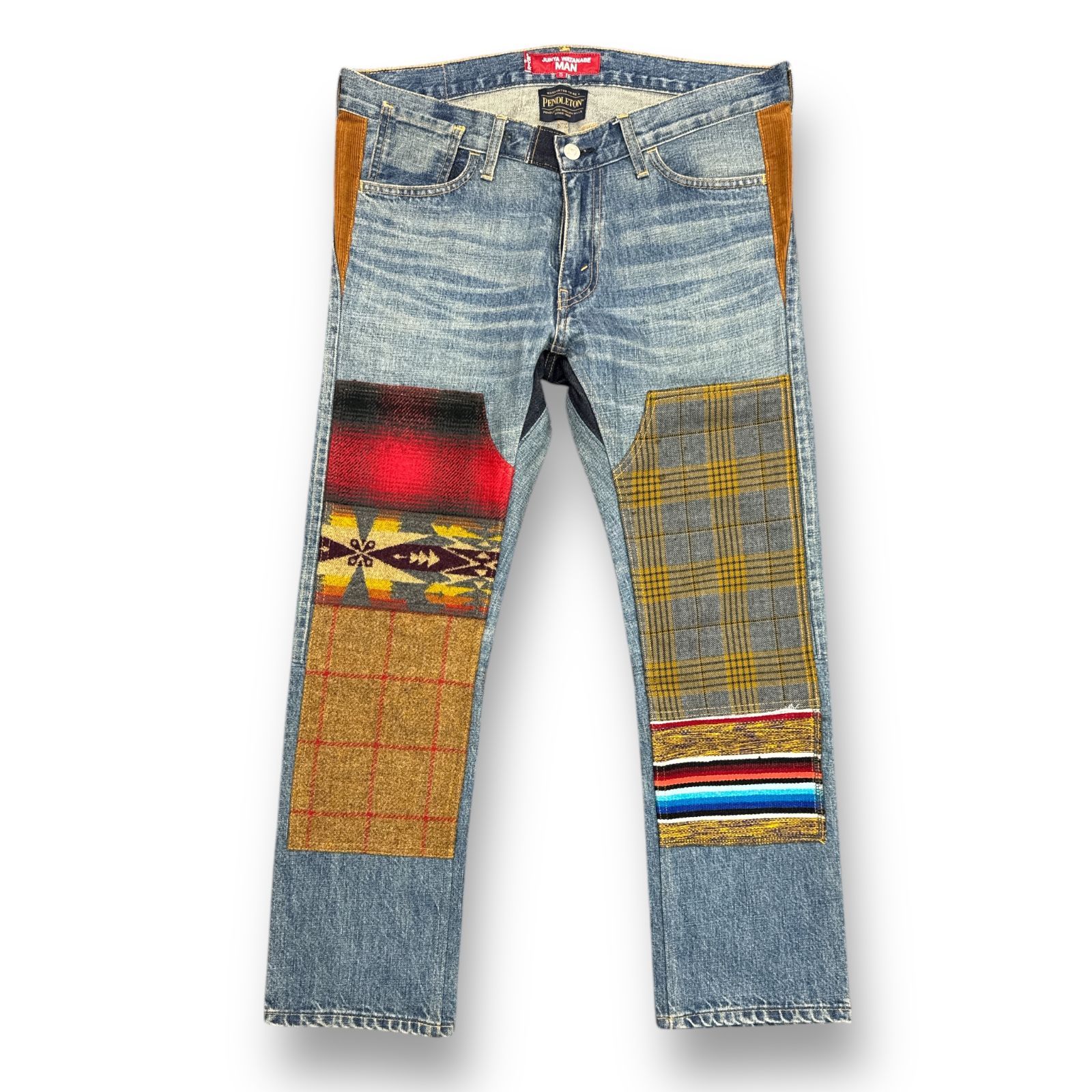 定価93500円 JUNYA WATANABE MAN 22AW Levi's PENDLETON コラボ デニム ジュンヤワタナベ リーバイス ペンドルトン WJ-P203 インディゴ S 82067A7