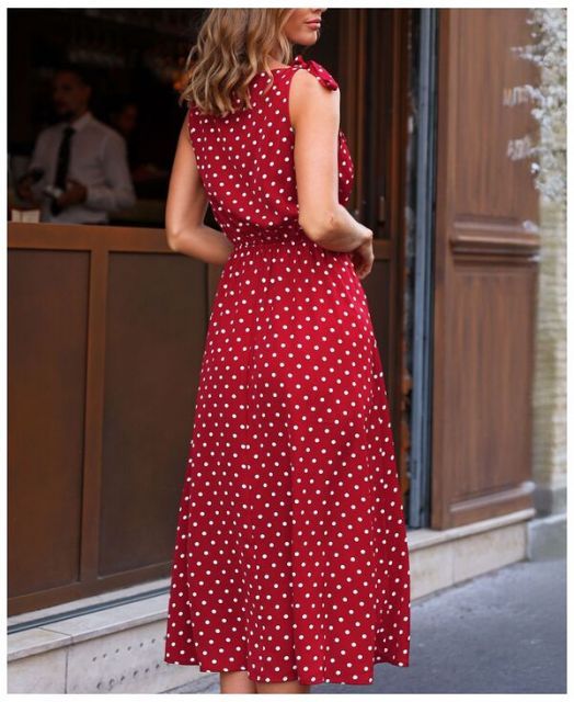 カップシー レディース ワンピース トップス Women s Forever Classic Polka Dot Maxi Beach Dress Red WWW_OLIVIERBERNSTEIN_COM