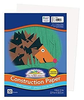 Construction Paper 58 lbs. 9 x 12 White 50 Sheets/Pack (並行輸入品)