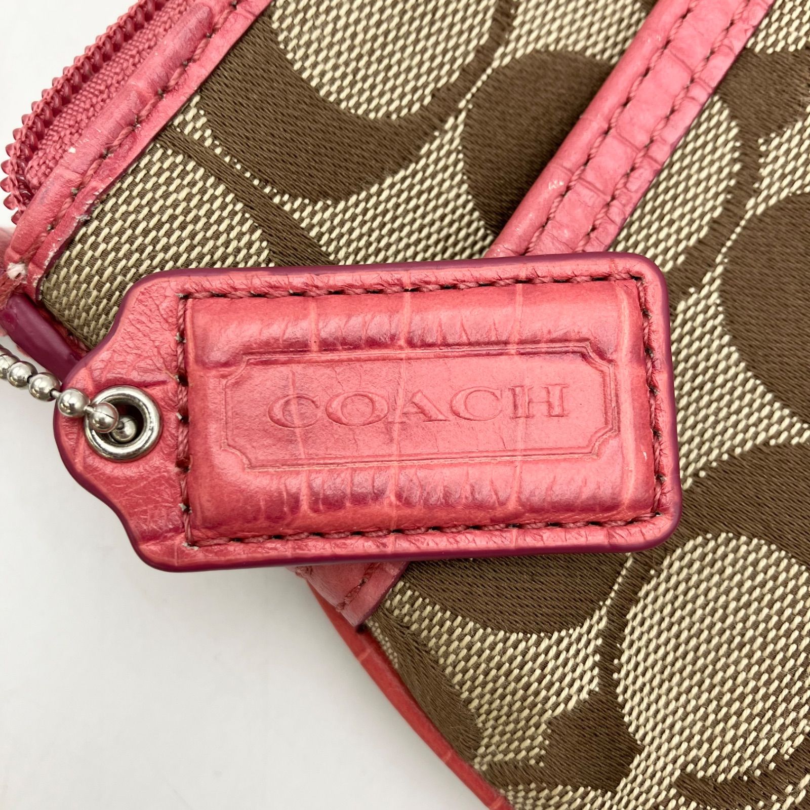 希少色✨コーチ ショルダーバッグ シグネチャー サコッシュ ピンク スエード COACH コーチ バッグ ショルダーバッグ サコッシュ シグネチャー