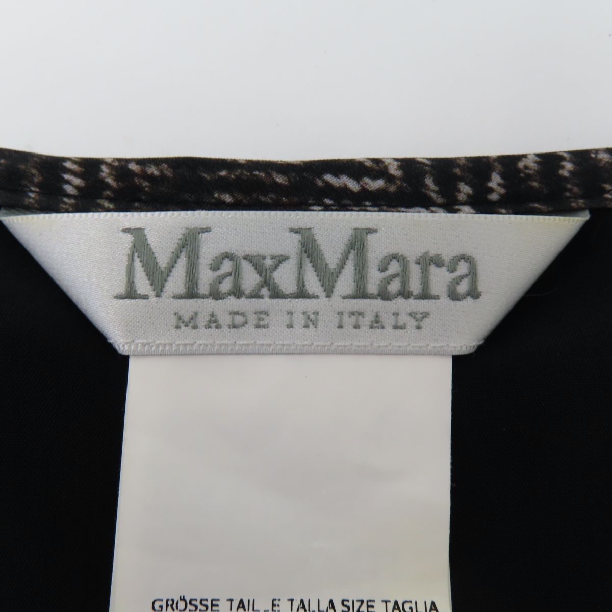 MaxMara マックスマーラ 白タグ ヘリンボーン総プリーツ