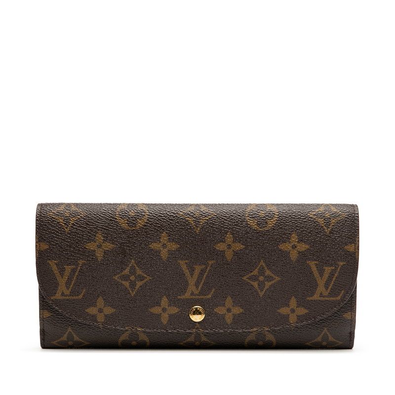ルイ ヴィトン モノグラム ポルトフォイユ ルイーズ M60460 ブラウン PVC レザー レディース LOUIS VUITTON 1-0236658