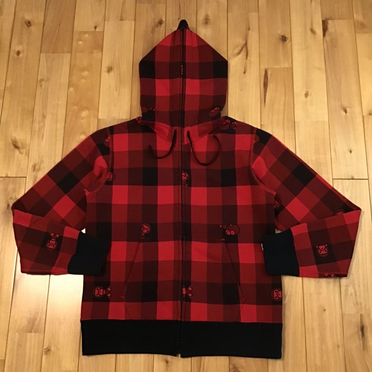 マイロ チェック パーカー a bathing ape BAPE MILO - メルカリ