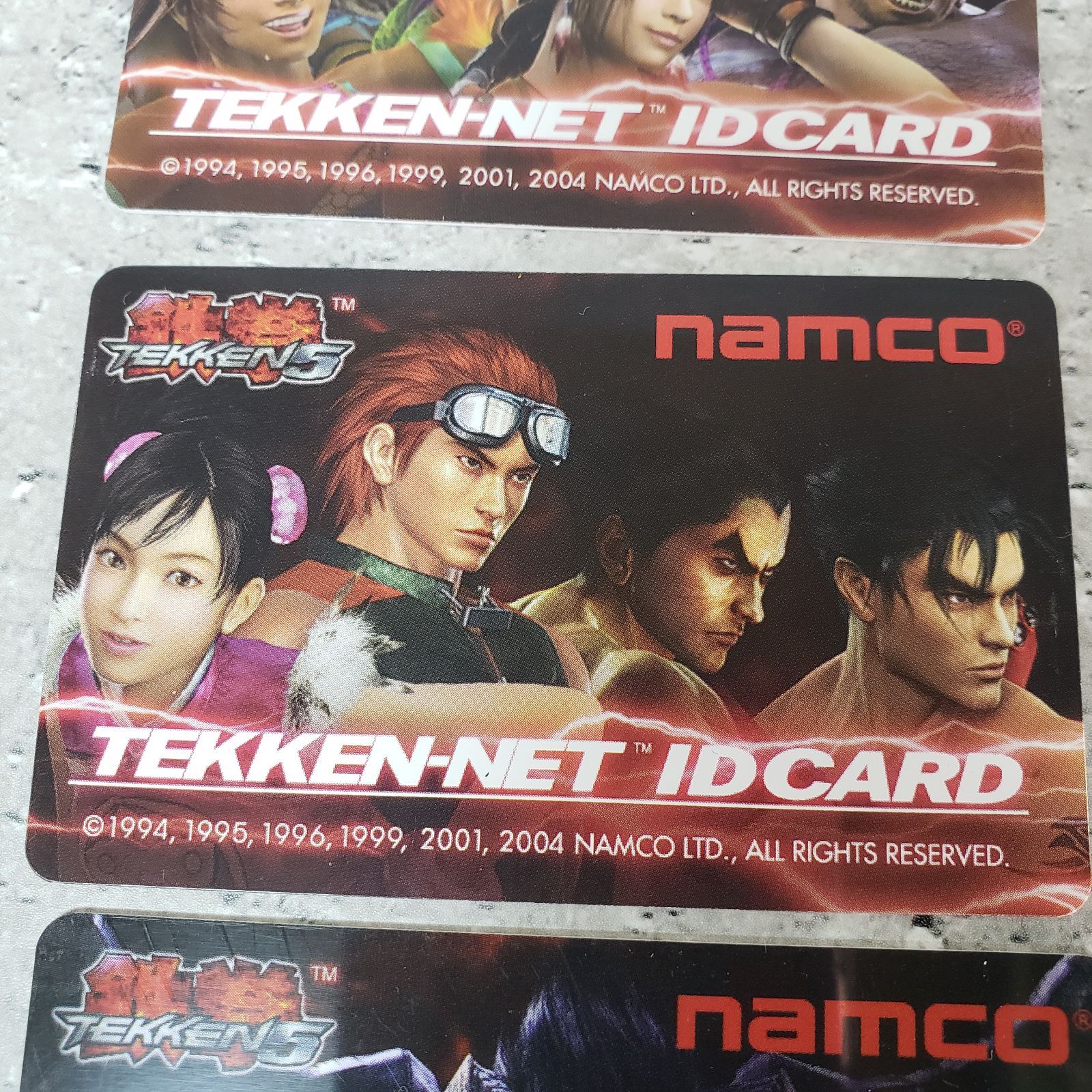 11枚 namco/ナムコ 鉄拳5 TEKKEN-NET IDカード コレクション