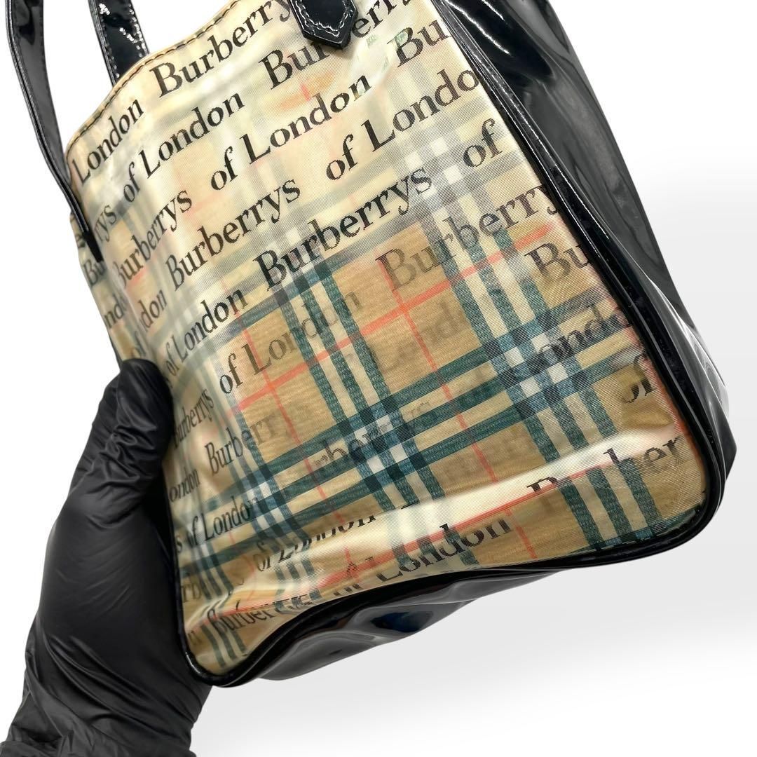 極美品 激レア Burberry トートバッグ レンチキュラー加工 騙し絵