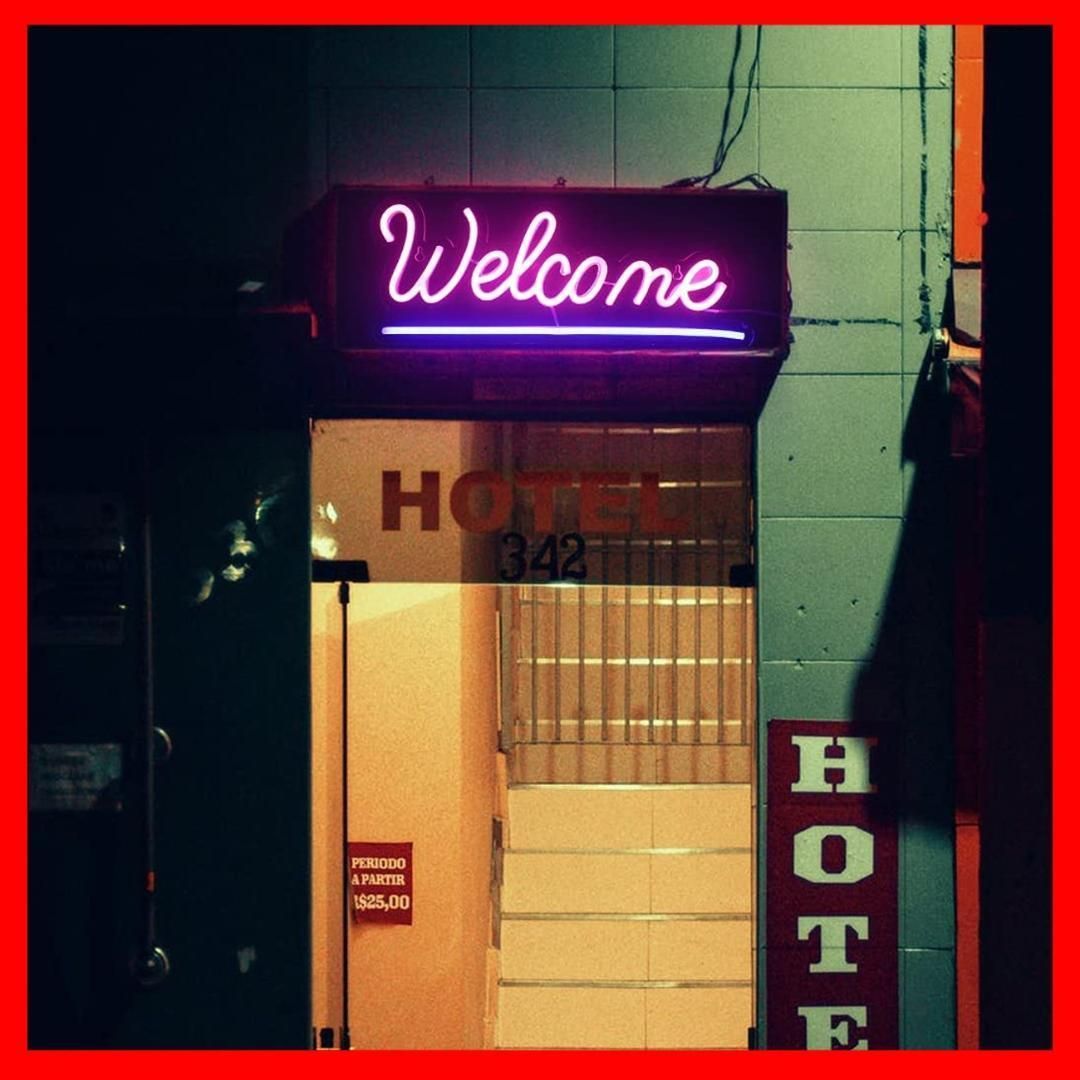 Welcomネオン管看板 簡単取付 ネオンサイン 看板 ビンテージ ナイトライト ネオンサイン Welcomネオン管看板 手軽に取付 ネオン管 ネオン
