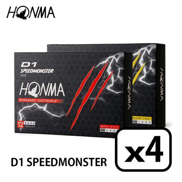 HONMA ホンマ D1 SPEEDMONSTER Ball D1 スピードモンスター 4ダース 12個入り×4 ゴルフボール 日本
