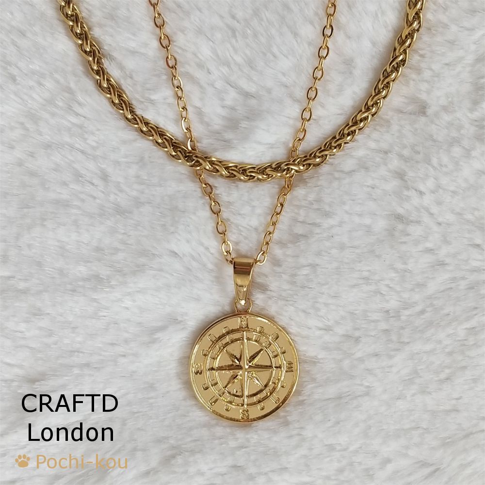 日本未入荷 CRAFTD London コンパス セット ネックレス ゴールド