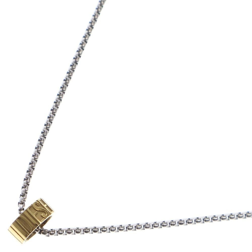 DIESEL (ディーゼル) ロゴリングトップネックレス シルバー/ゴールド