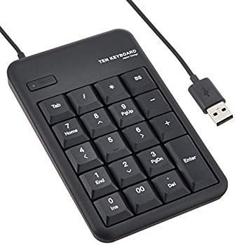 【中古】エレコム テンキー 有線 メンブレン Mサイズ 1000万回高耐久 ブラック TK-TCM011BK 9jupf8b