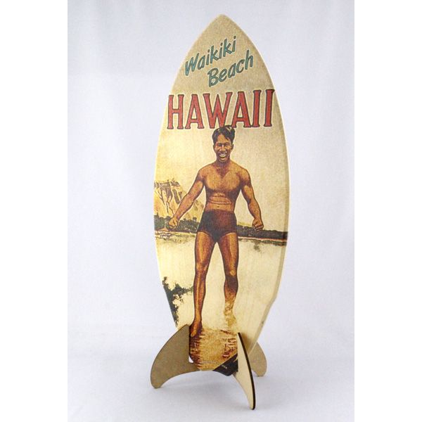 ミニ サーフボード オブジェ 「Waikiki Beach HAWAII」 #5 ワイキキ