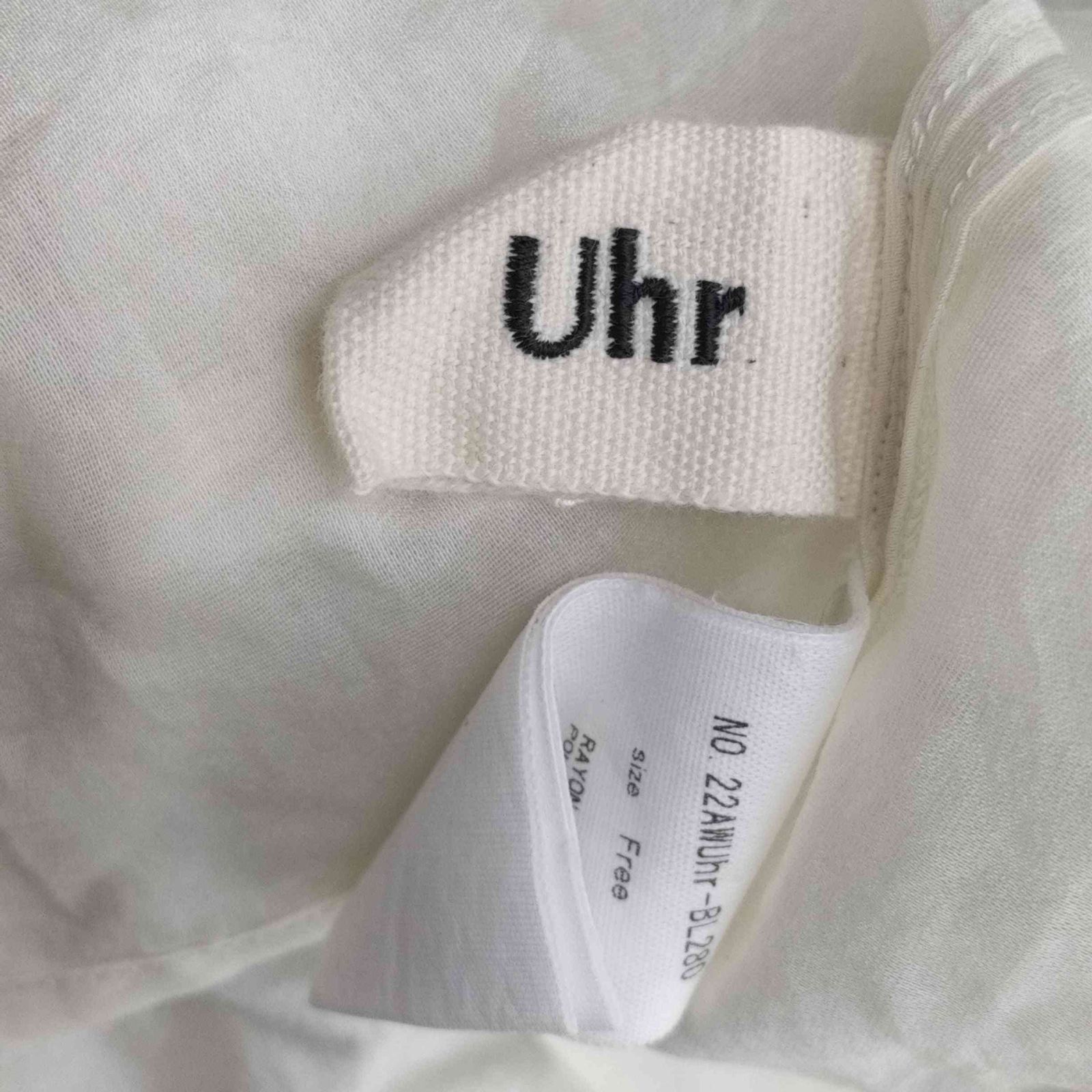 ウーア Uhr 22AW ハイネックシアーブラウス レディース FREE