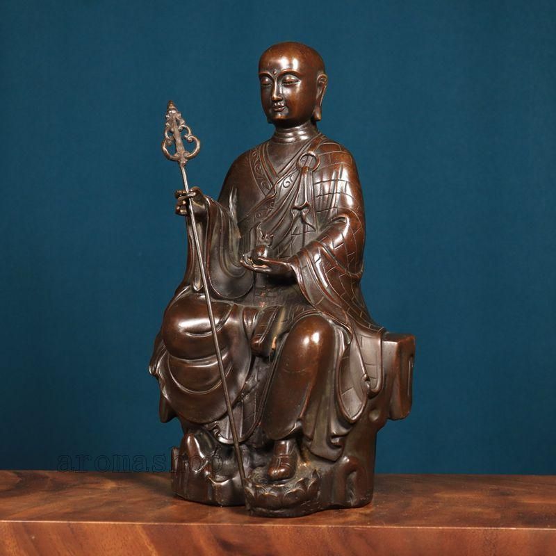 人気スポー新作 応接間仏間 地蔵王菩薩仏像 仏像 銅製 家庭用 工芸品 奉納 室内 工芸品