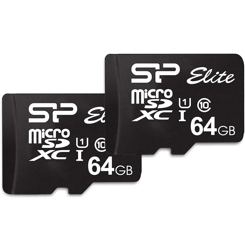Silicon Power シリコンパワー Elite 64GB 2枚パック microSDXC microSDカード アダプター付き 1