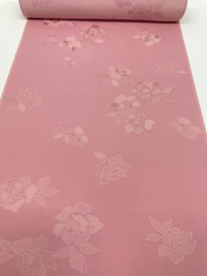 色無地 紋意匠 薔薇文様 正絹 反物 - メルカリ