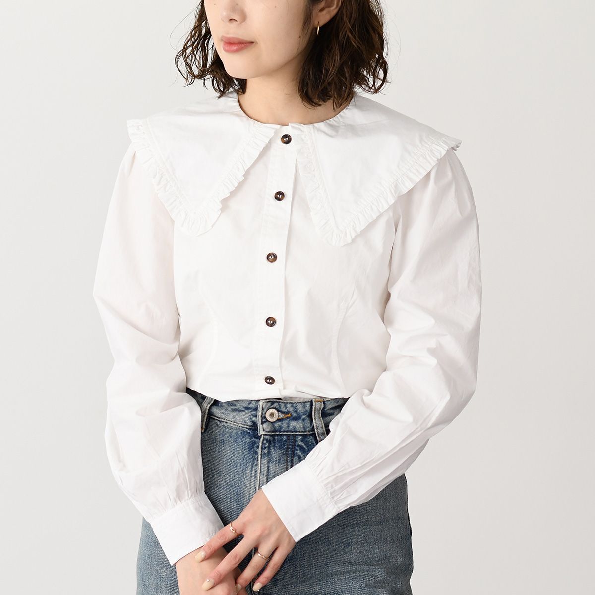 非売品 セルフォード CELFORD 24SS セットアップ 上下 ブラウス プル シャツ/ブラウス(半袖/袖なし)