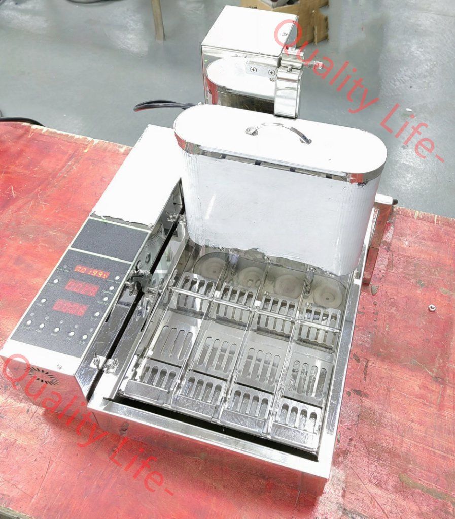 電気 業務用ドーナツ製造機 ドーナツフライヤー 4列自動ドーナツメーカー 厚さ調節 単相 100V
