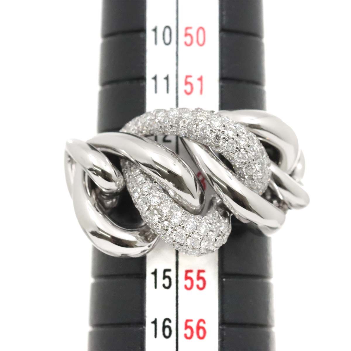 リング 13号 ダイヤ 0.81ct K18 WG ホワイトゴールド 750 指輪 Diamond  