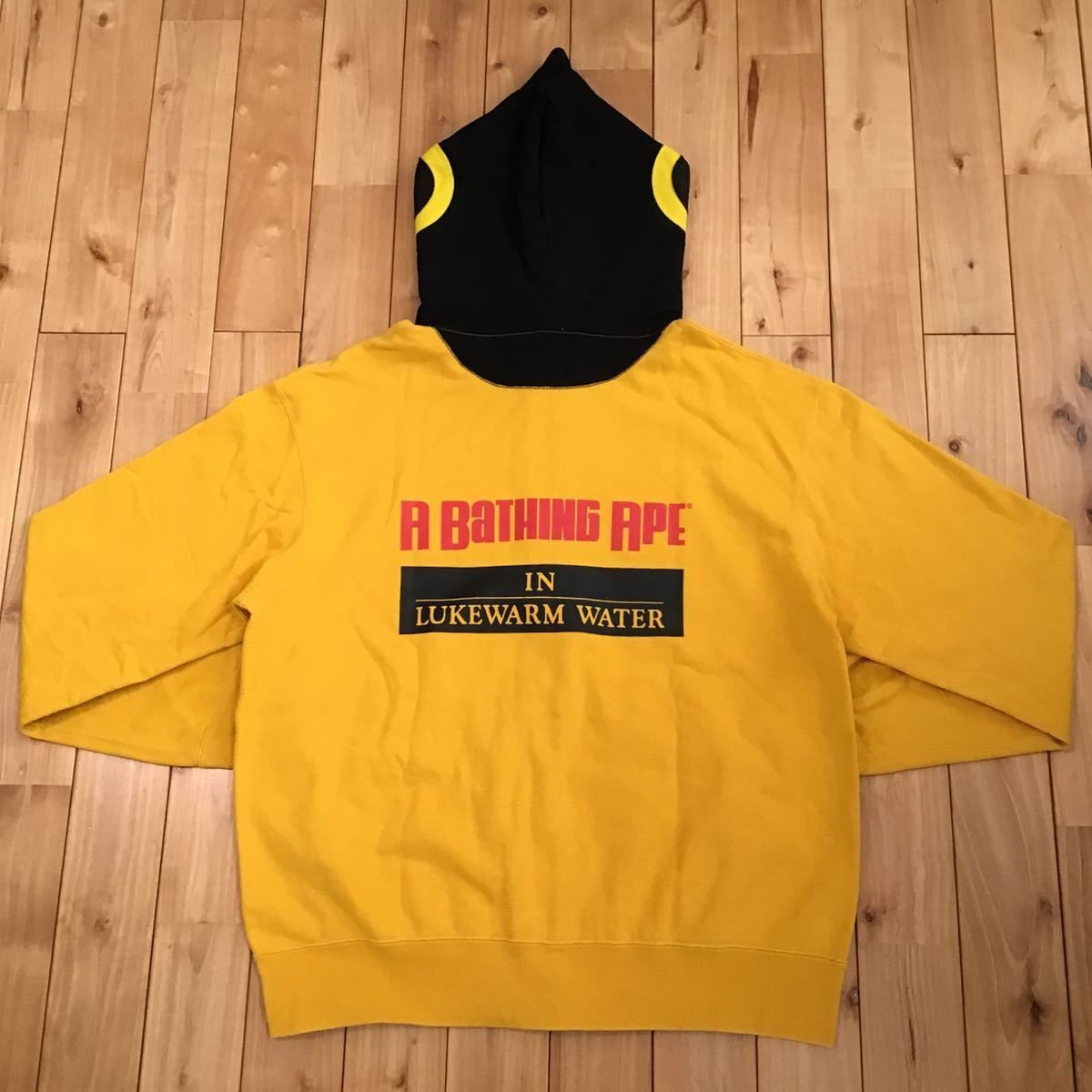 BAPE フィッシュ パーカー Lサイズ yellow a bathing ape fish full